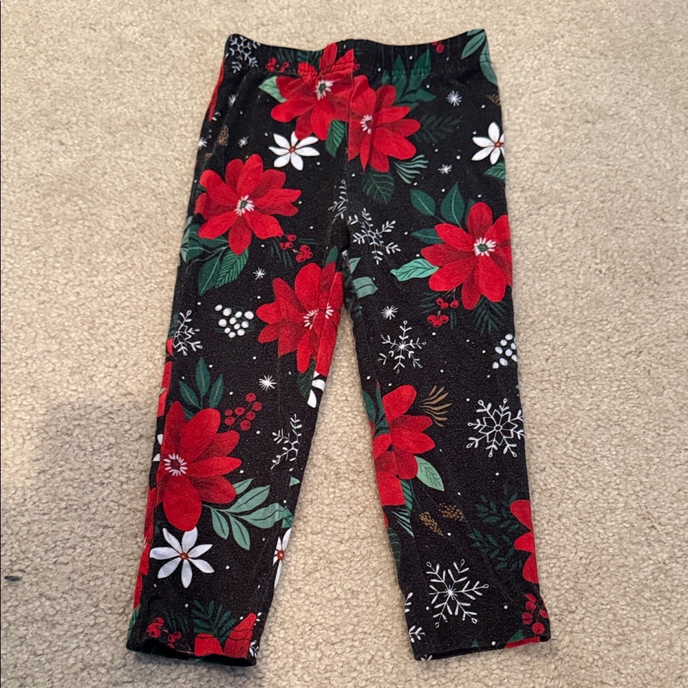 Little sleepies winter floral leggings